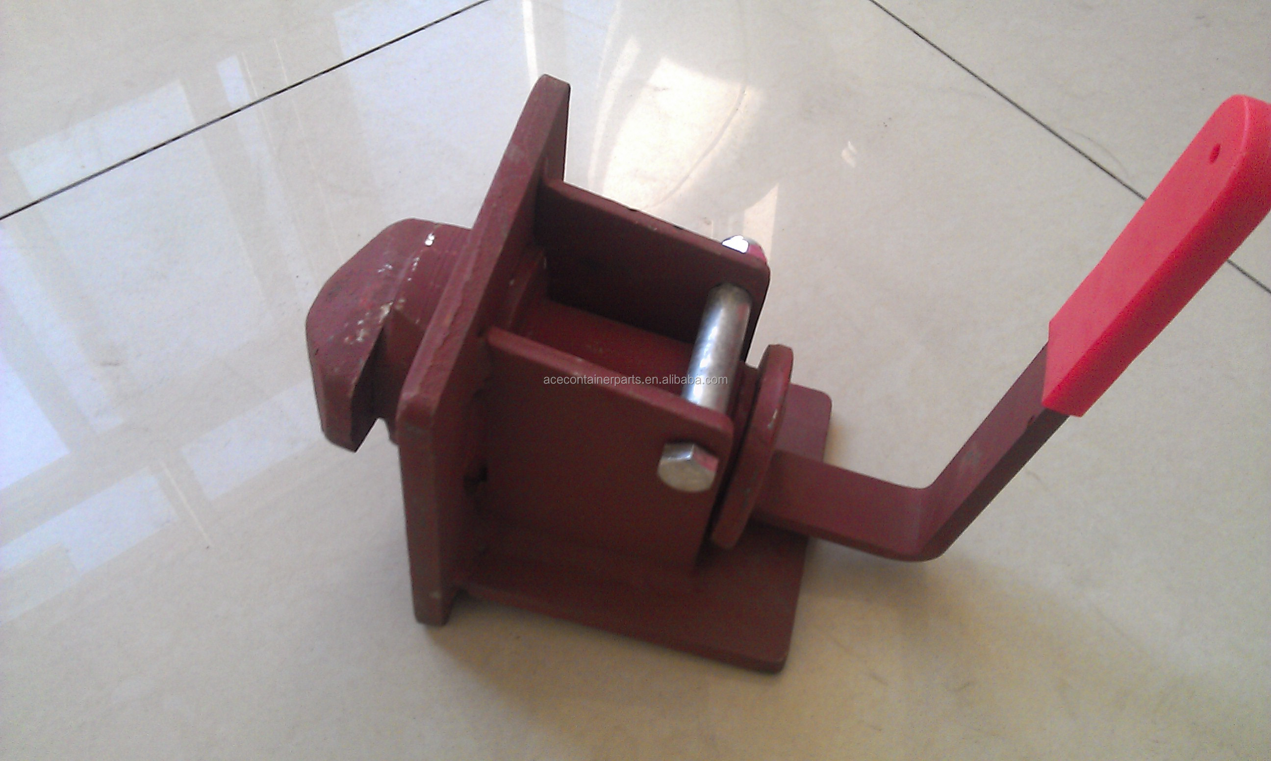 Semi Trailer Double Container Trailer Twistlock Twist Lock Front Pin Lock Trailer Parts Red and Black