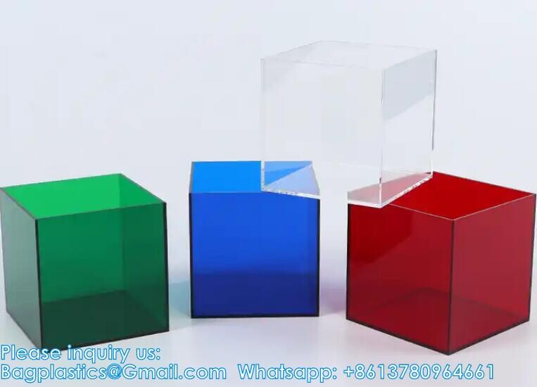Custom Size Acrylic 5 Face Box Acrylic Display Box Wholesale Transparent Acrylic Storage Box With Lid