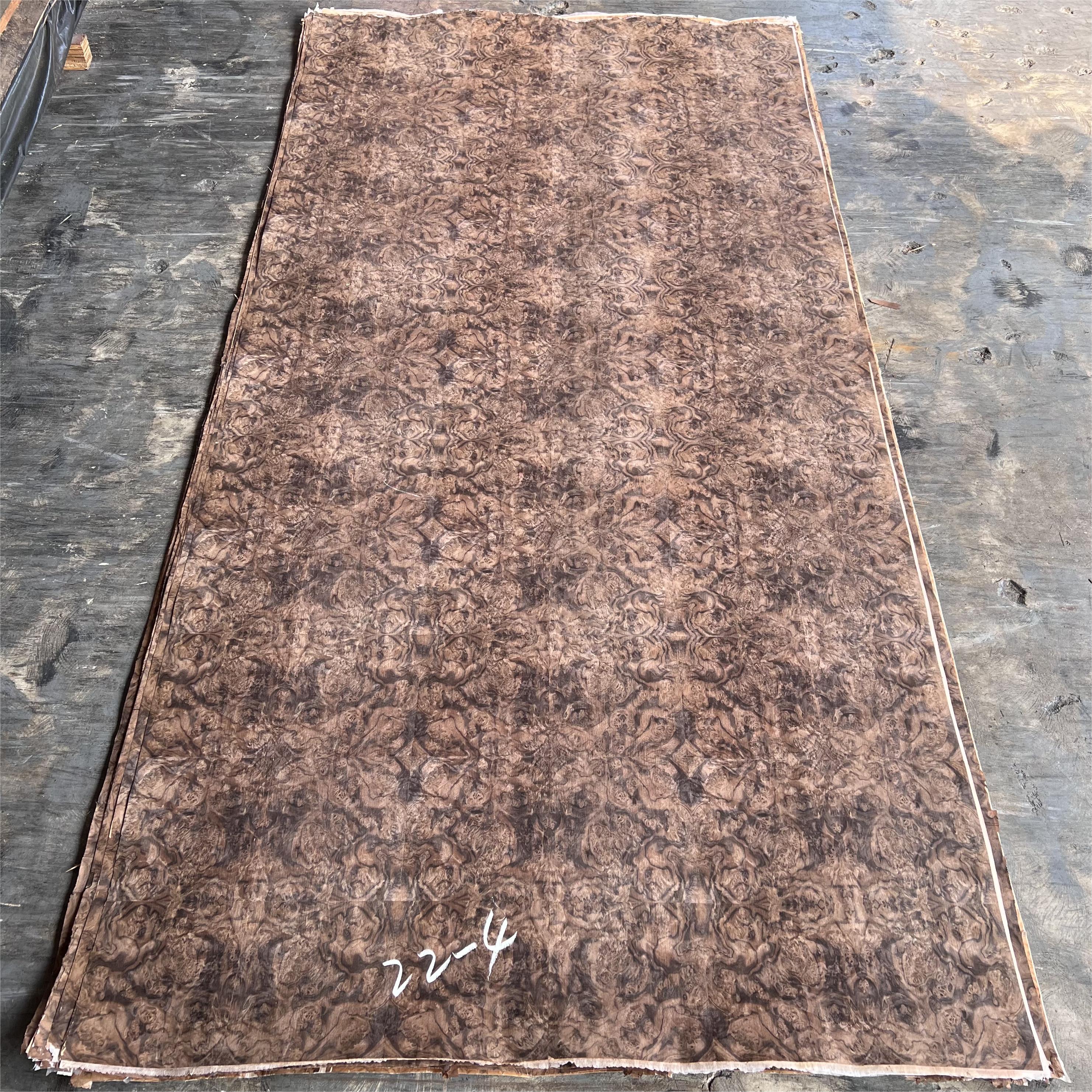 Factory Price 4 * 8 Feet High End Black Walnut Burl Wood Veneer Furniture Wall Panels Door Wood Venee