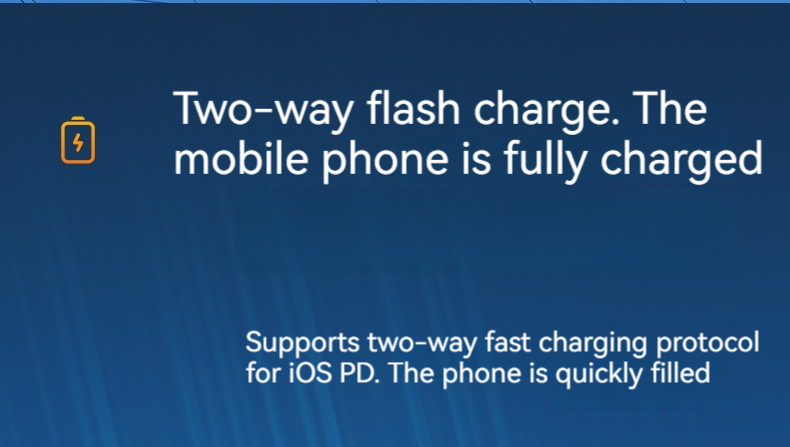 Mobile Phones Devices 10000mAh PD Power Charger Portable Outdoor Power Banks with Cable