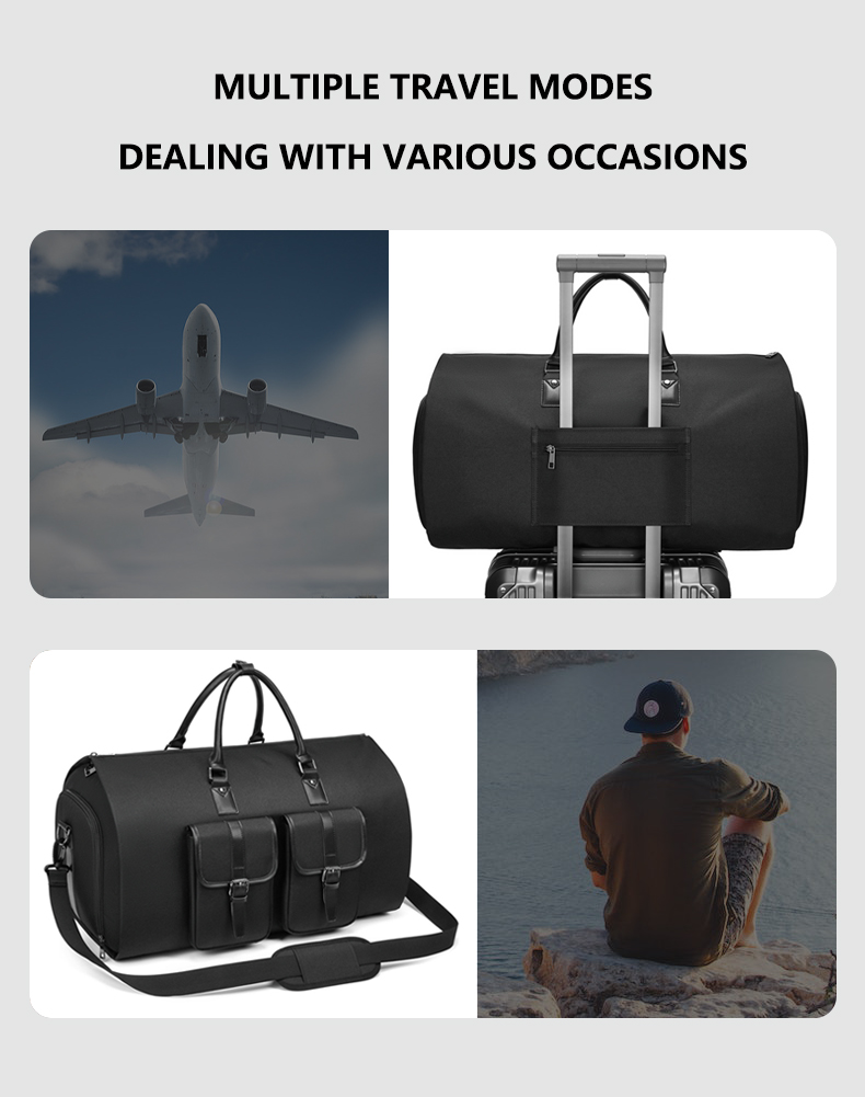 Fashionable Men Waterproof Duffle Bag With Shoe Compartment Anti Scratch