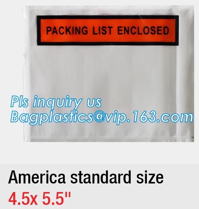 Clear Adhesive Back, Packing List / Shipping Label Envelope Pouches, seal envelope courier bag express custom mailing ba
