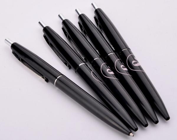 click hotel ball pen, printed hotel ballpoint pen,black color hotel promotion