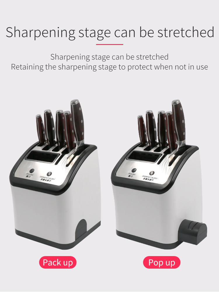 Modern Knife Storage Block with Bristles Perfect for Home Restaurant/ Bamsira_BSCI,FSC