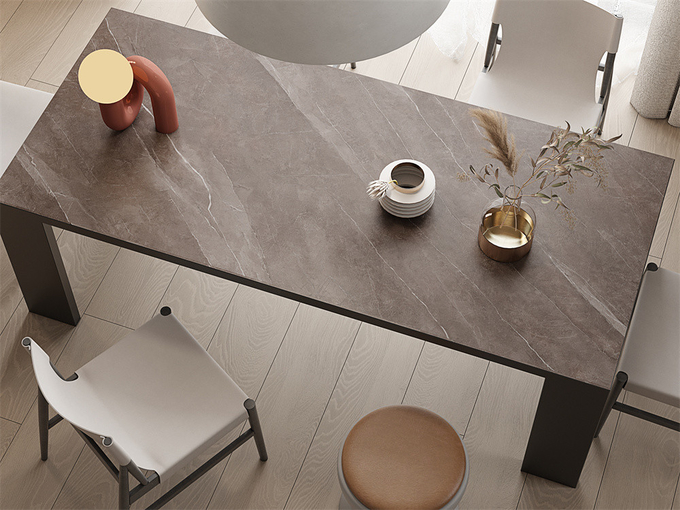 Anti-Slip Inside Floor Porcelain Rock Slabs 1420x2700mm matt ISO9001 for Apartment and SGS Porcelain Sintered Stone Slab for bathroom