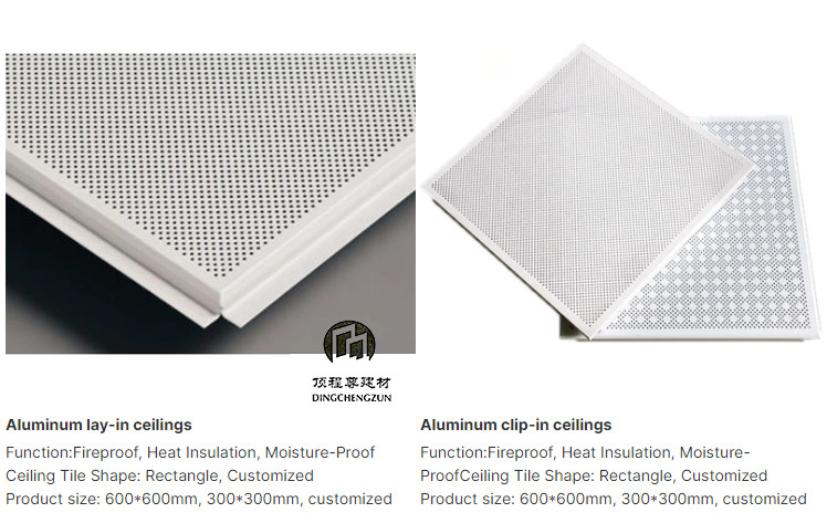 Soundproof and Durable False Aluminium Metal Ceiling Tile for Hospital Interior Decoration