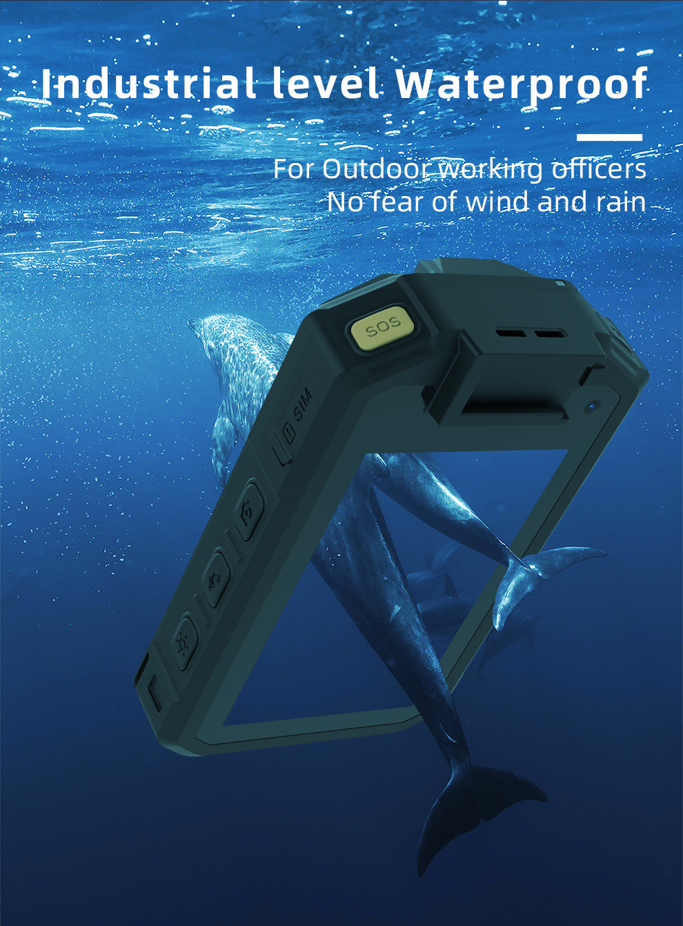 Ultra Thin 4G Police Law Enforcement Video Recorder With Low Light Camera