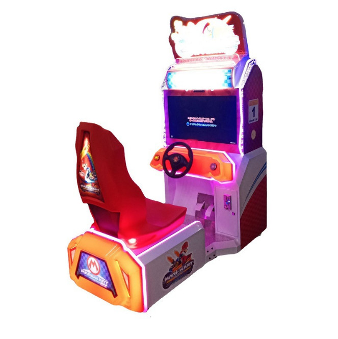 Mario Karting Kids Arcade Car Racing Machine With 32'' Monitor