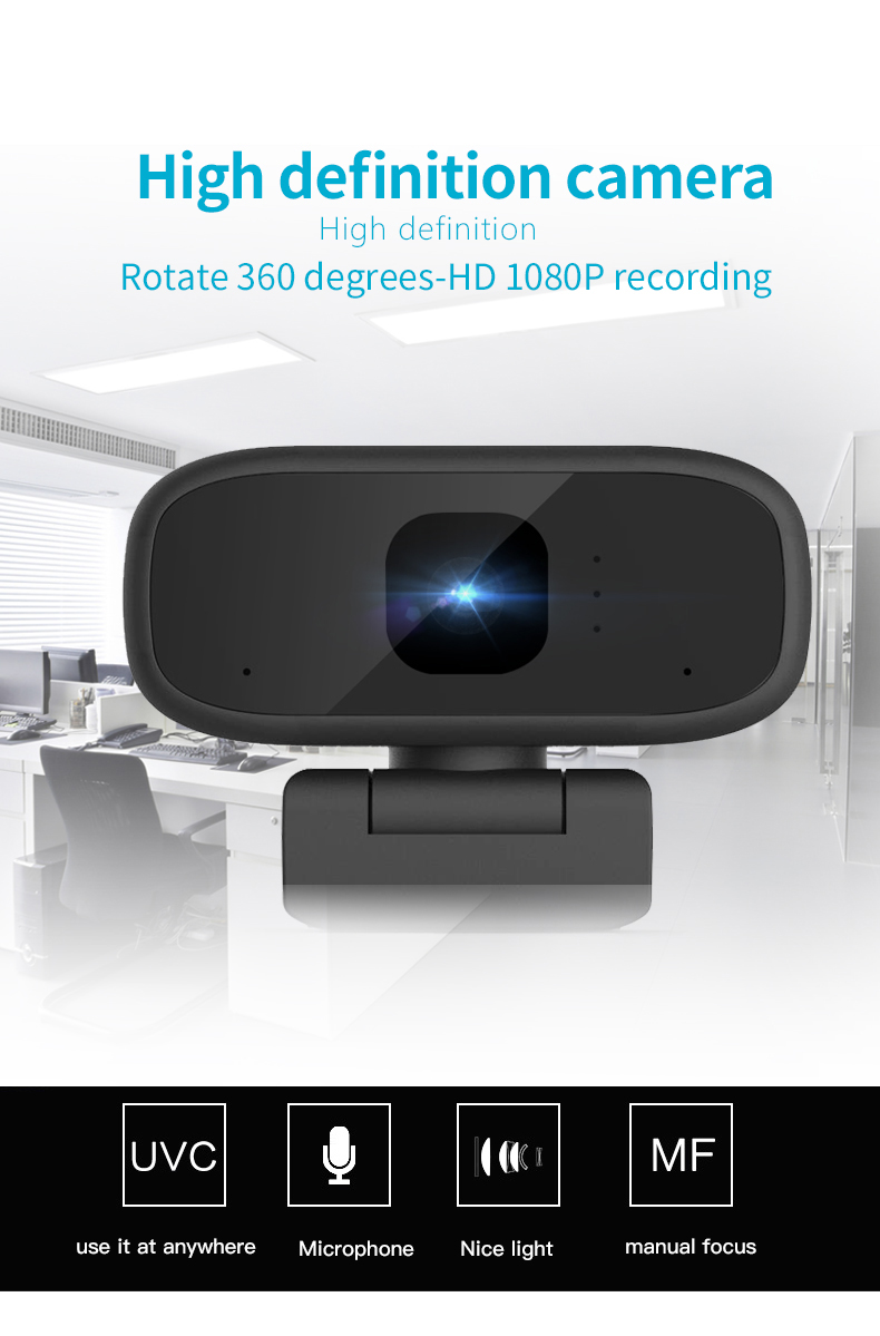 Mini 1080p 60fps 21MP Mini USB Webcam Module Cover Video Capture