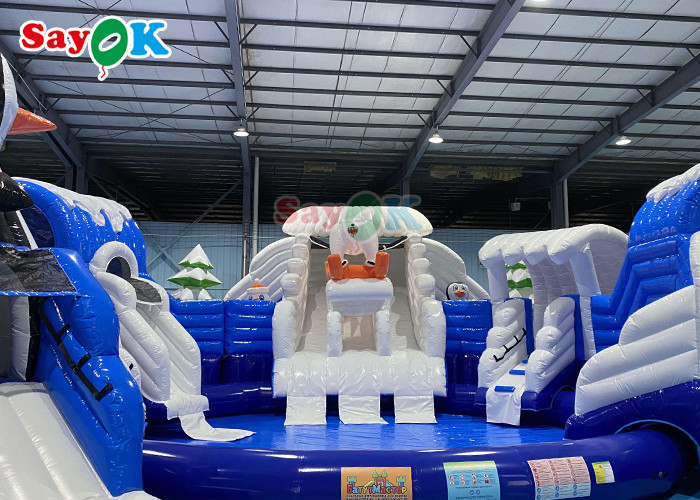 Inflatable Sea Snail Land Slide Water Park Beach Commercial Amusement Water Games Swimming Pool For Kids