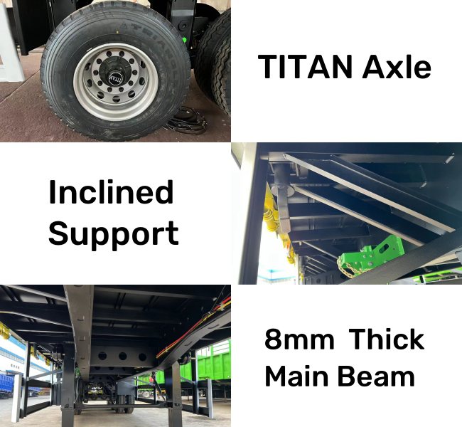 TITAN Tri Axle 60 Tons Side Board Trailer Dropside  Side Wall Semi Trailer