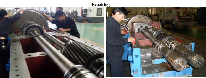 Coperion ZSK Twin Screw Extruder Gearbox Linkage Repair , 16 - 450mm Gearbox Fix