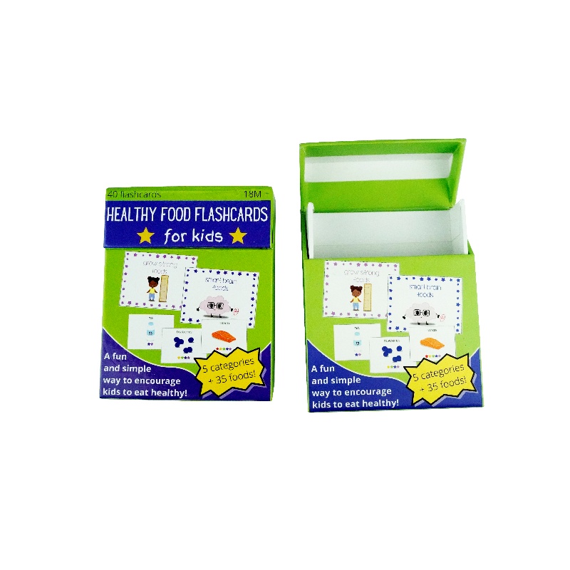 Custom Logo Gift Boxes For Children Educational Flash Card Packaging Paper Boxes