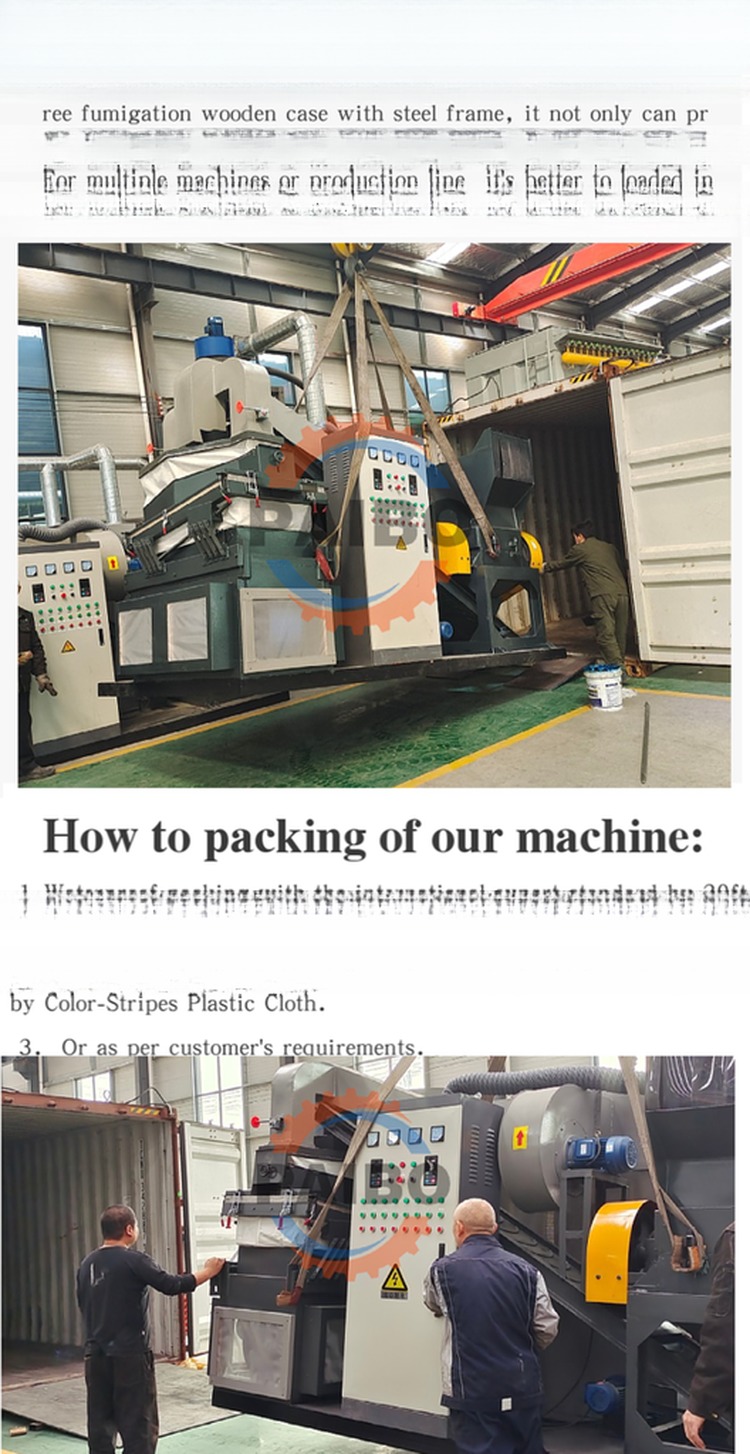Copper Wire Recycling Equipment for 400-500kg/h Three Phase Voltage Waste Wire Shredder
