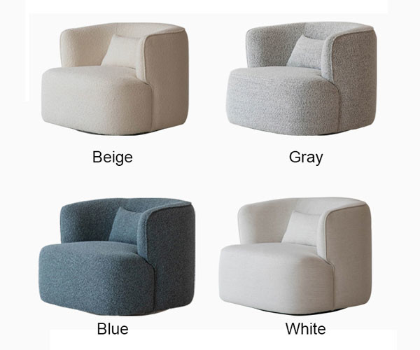 Leather Single Seater Armchair Single Person Couch Chair Lamb Lazy Lounge Sofa