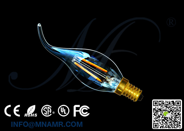 110v 220v LED Replacement Bulbs C35 E14 2w 2200k for Table Lamp