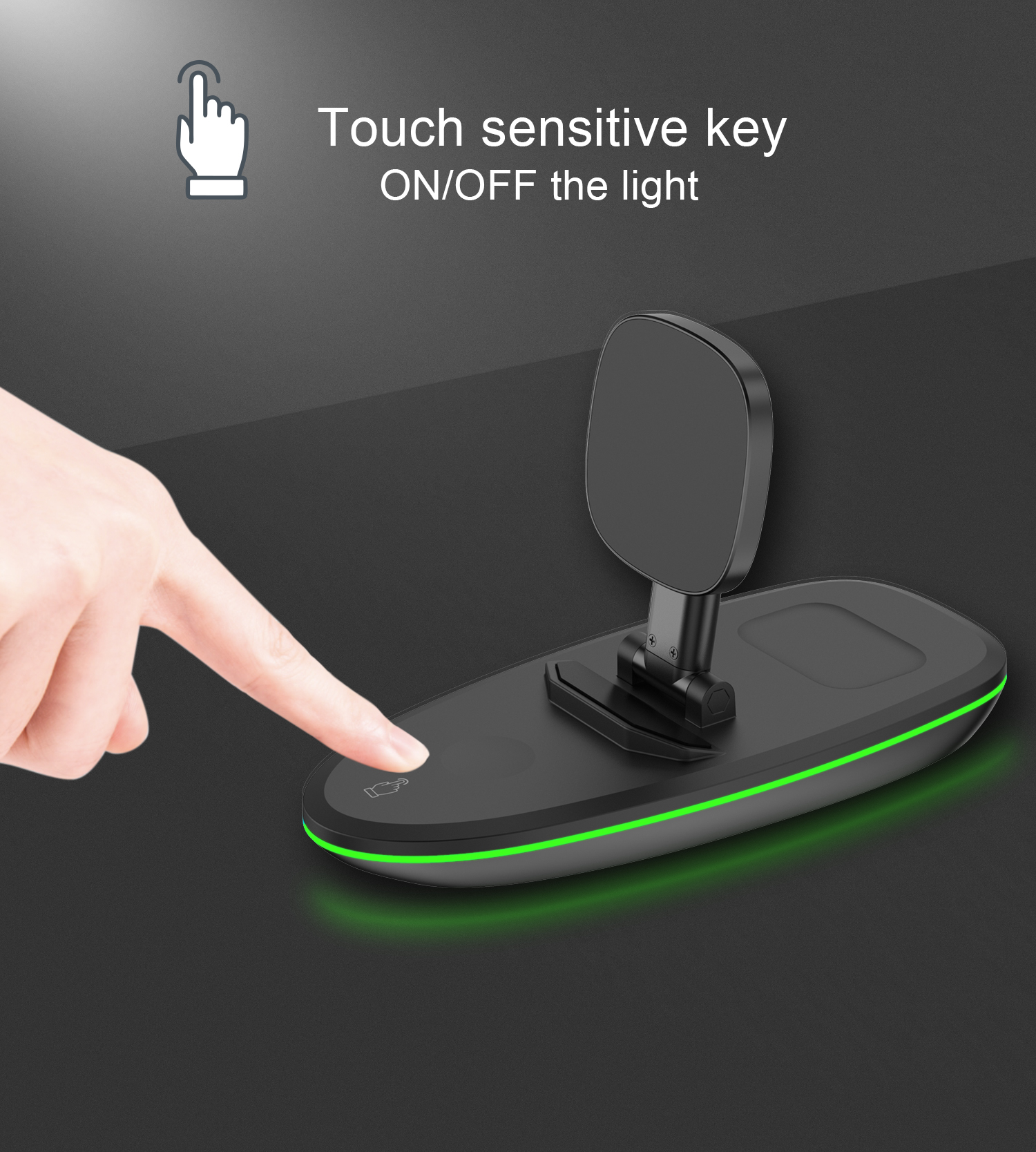 Portable 15W Wireless Charger Station Fast Magnetic Charging For IPhone Multifunction