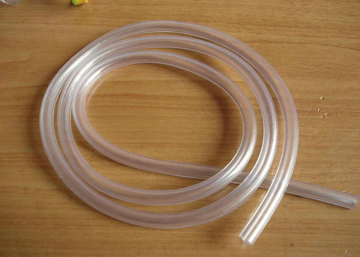 Food Grade 100% Virgin Silicone Tube Extrusion 3 - 4mm thickness High Tensile Strength