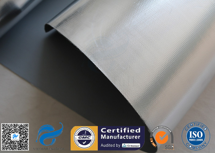 0.5Mm 3732 Silver Coated Fabric , Silver Coated Fiberglass Fabric Aluminium Foil Cloth