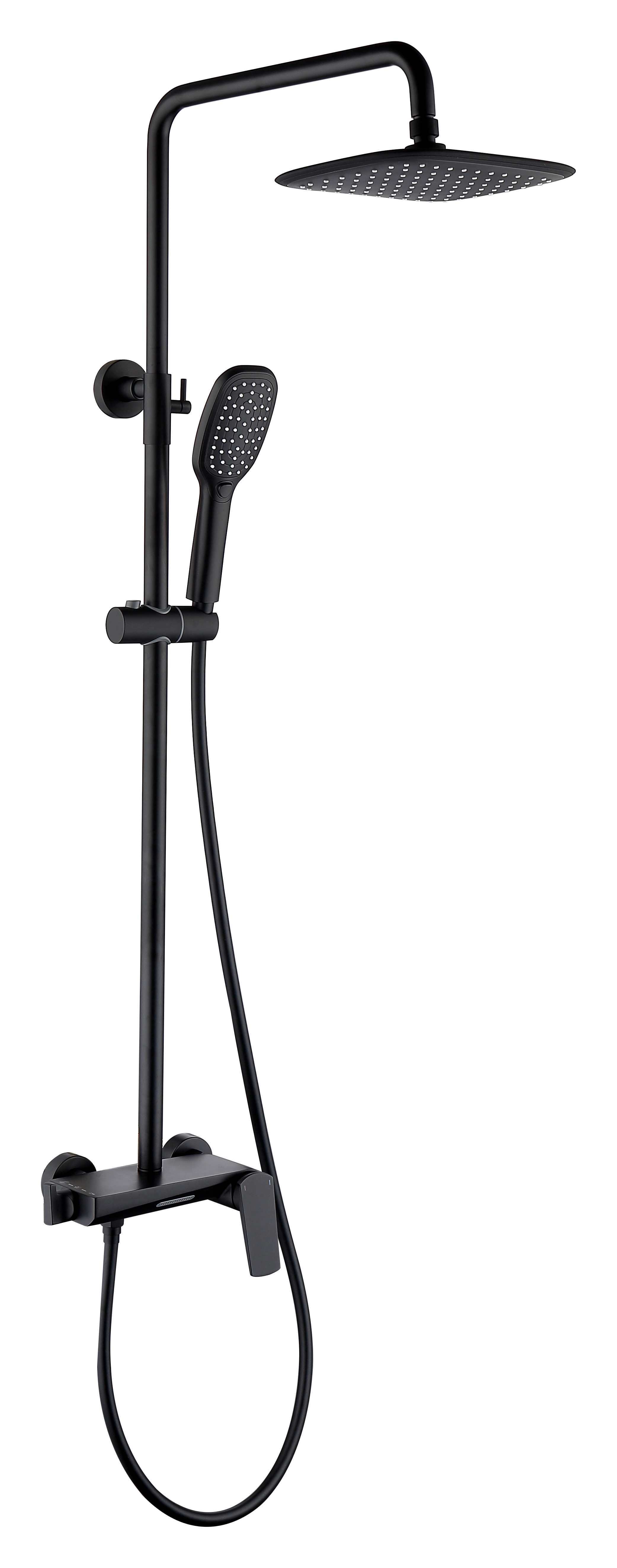 Brass Matte Black Shower Faucet Set Chrome Nickle Surface finishing