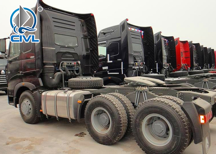 SINOTRUK HOWO A7 6 X 4 Tractor Truck , New Prime Mover Truck for Sale , Wild Black color