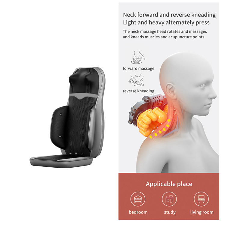 Hot Compress Back Massager Pad Adjustable Office Chair Massage Pad