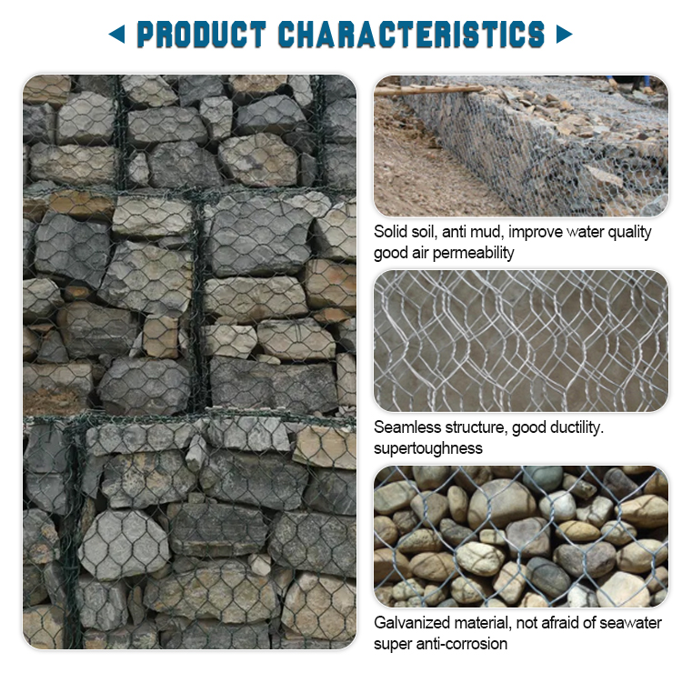Newest Hot Sale Customizable Hot Dipped Galvanized Stone Cage/Gabion Box/Rock Filled Gabion Baskets