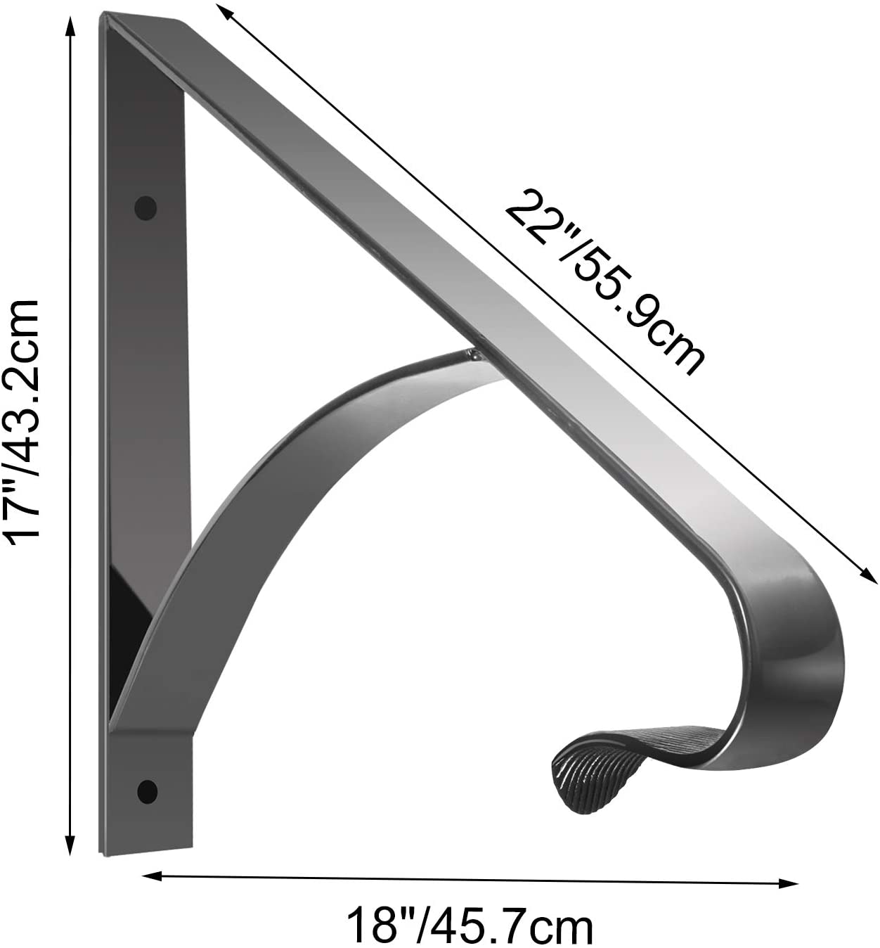 Steel/wood Stairway Support Hardware Single-side Bracket for Stairway Handrail Mount