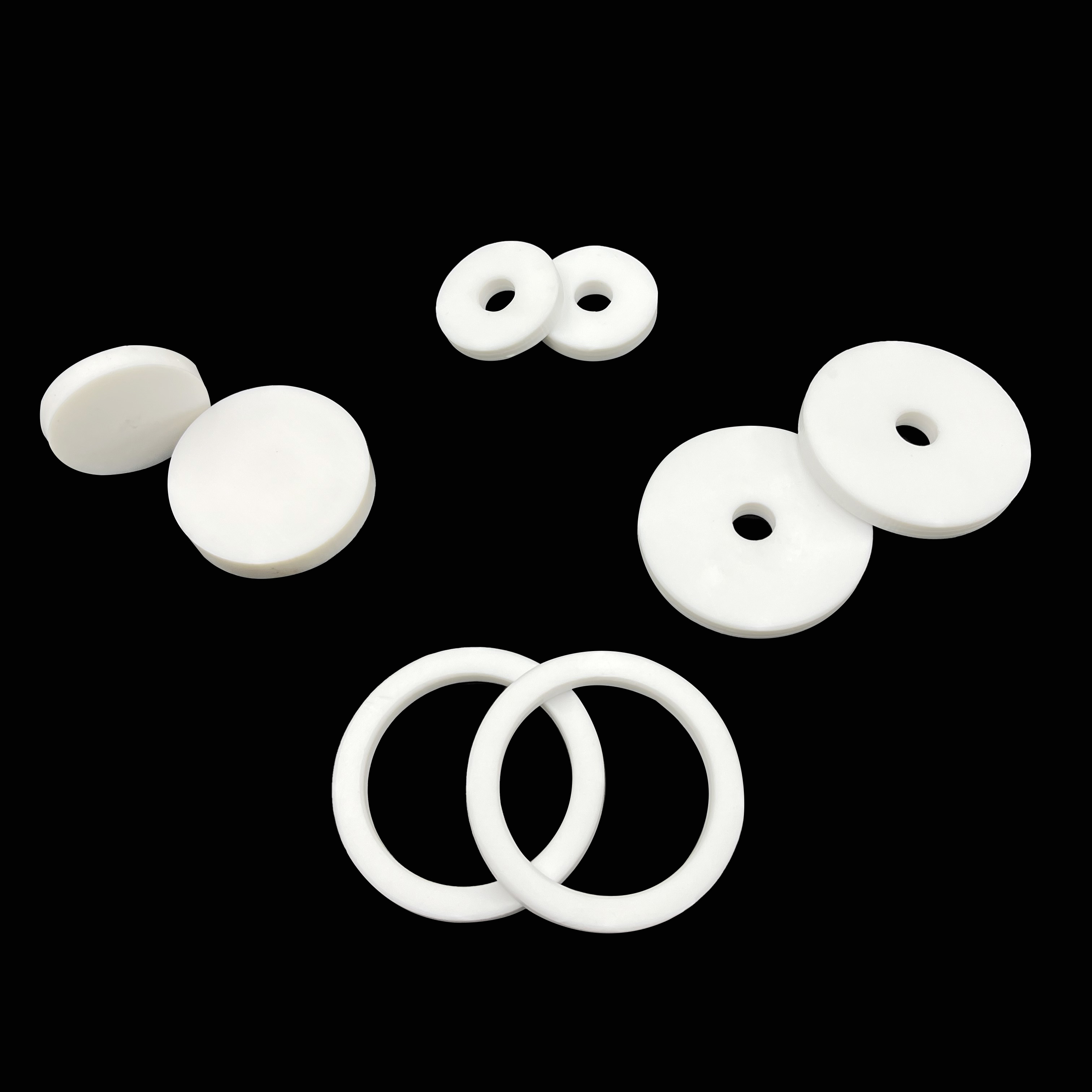 Engineering Plastic PTFE Sealing Gasket CNC Machining PTFE Parts For Industry