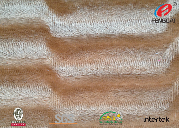 Custom Design Crushed Velvet Sofa Fabric , Short Plush Velvet Upholstery Fabric