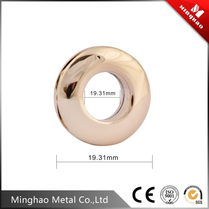 Metal gold plating eyelet for leather handbag parts,19.31mm,Zinc alloy plating eyelet