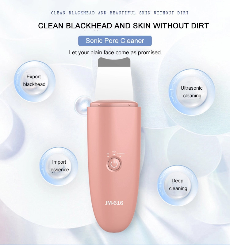 CE ROHS Handheld Acoustic Pulse Ultrasonic Skin Scrubber