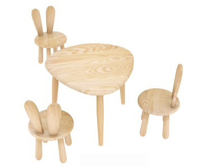 primary school furniture baby table and chairs in wood material