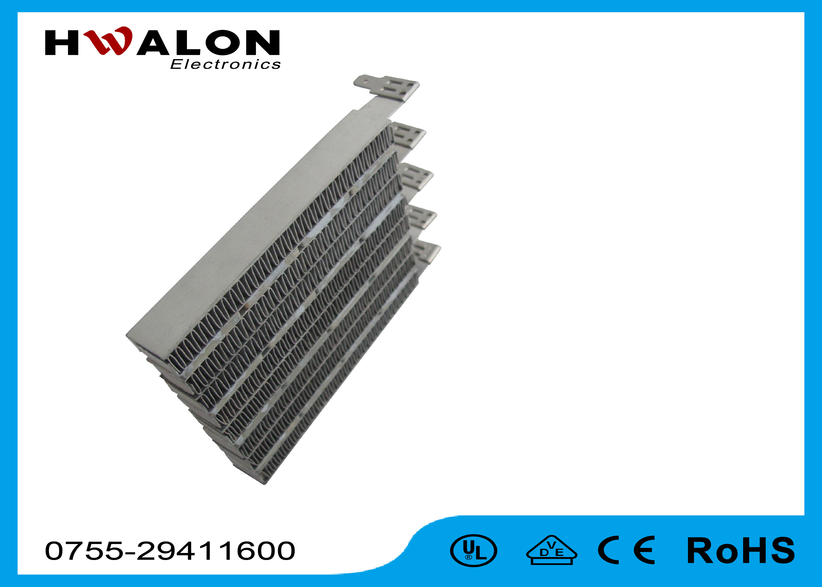 24V to 240V Voltage PTC Ceramic Heater Element With Ripple Design For Air Heater