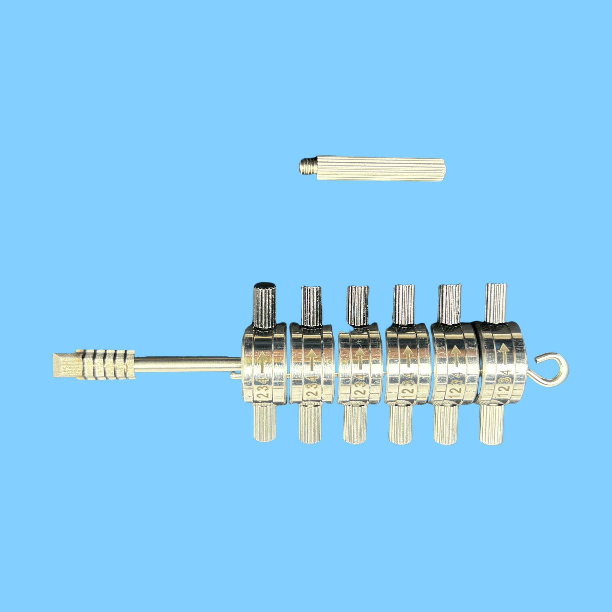 2pcs Auto Locksmith Tools 6 Cut / 8 Cut Lock Pick Decoder For locksmith training