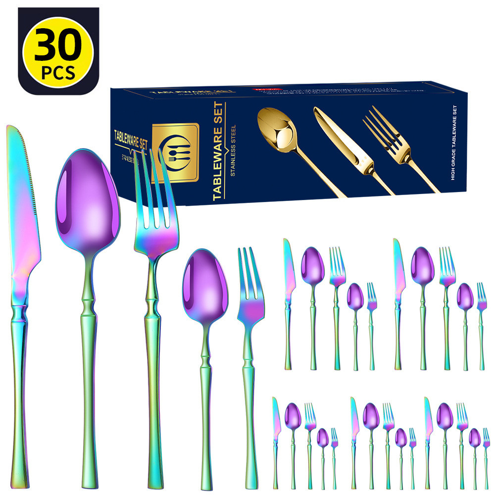 Stainless Steel Cutlery Set 30 Piece Gift Box For Western-Style Tableware