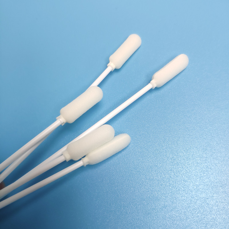 PP Stick Foam Sponge Head Disposable Sampling Swab White Color