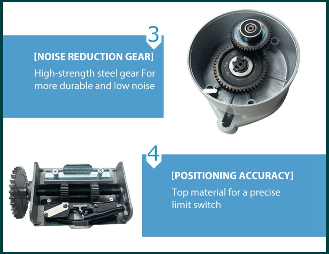 220V 50Hz Electric Garage Door Motors , Rolling Shutter Motor 600kg