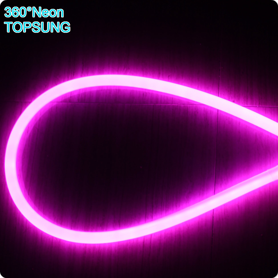 PVC round neon 16mm pink led 360 degree neon flex lights 110V