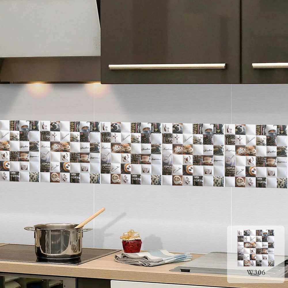 Antibacterial 300x300mm Ceramic Rustic Tiles For Living Room And durable white and brown Wall Tile For Dining Room