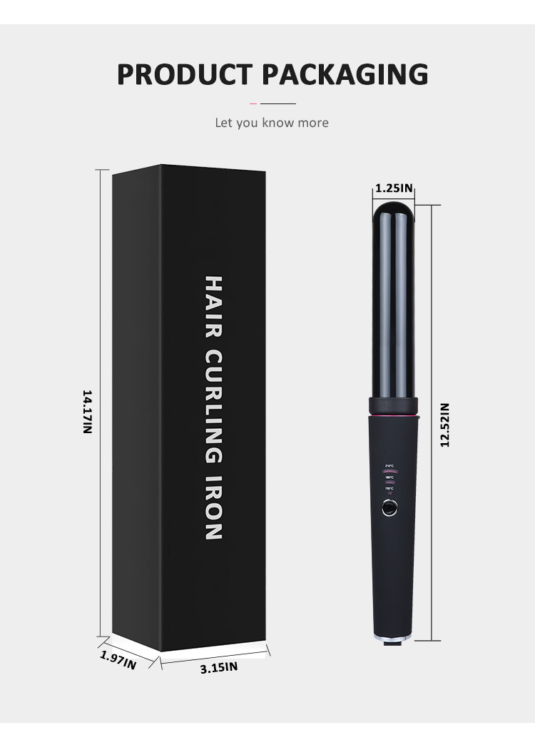 WIFI LED Rotating Barrel Curling Iron , 50W Hot Tools Wand 1 Inch