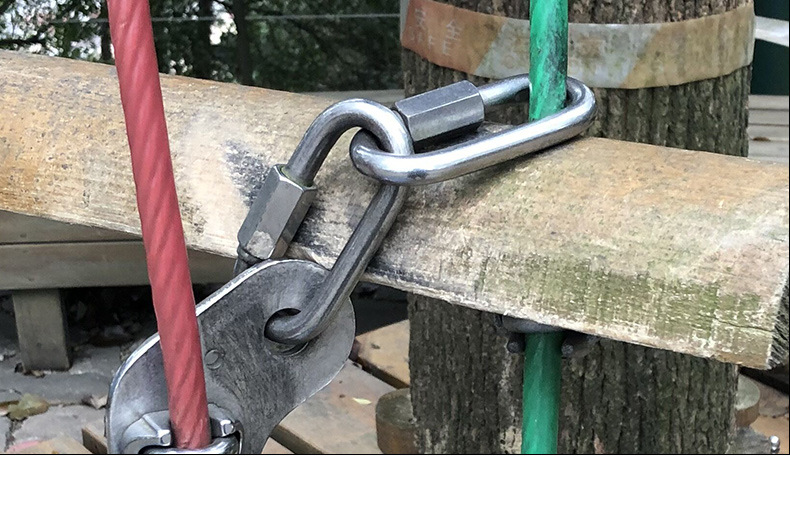 Stainless Steel Meilong Lock 12KN O Shape 73.6mm Length 36.5mm Width