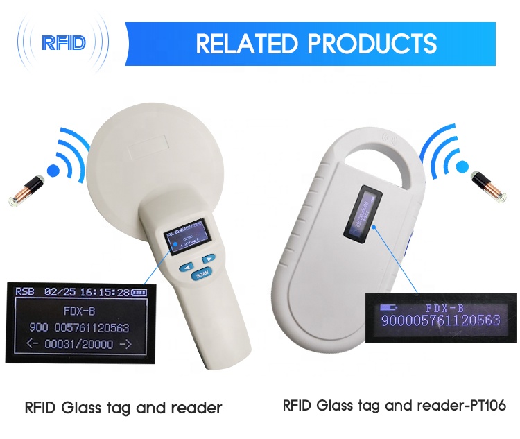 Injectable RFID Application Glass Tag For Fish Tracking Dog Animal ID Pet Microchip