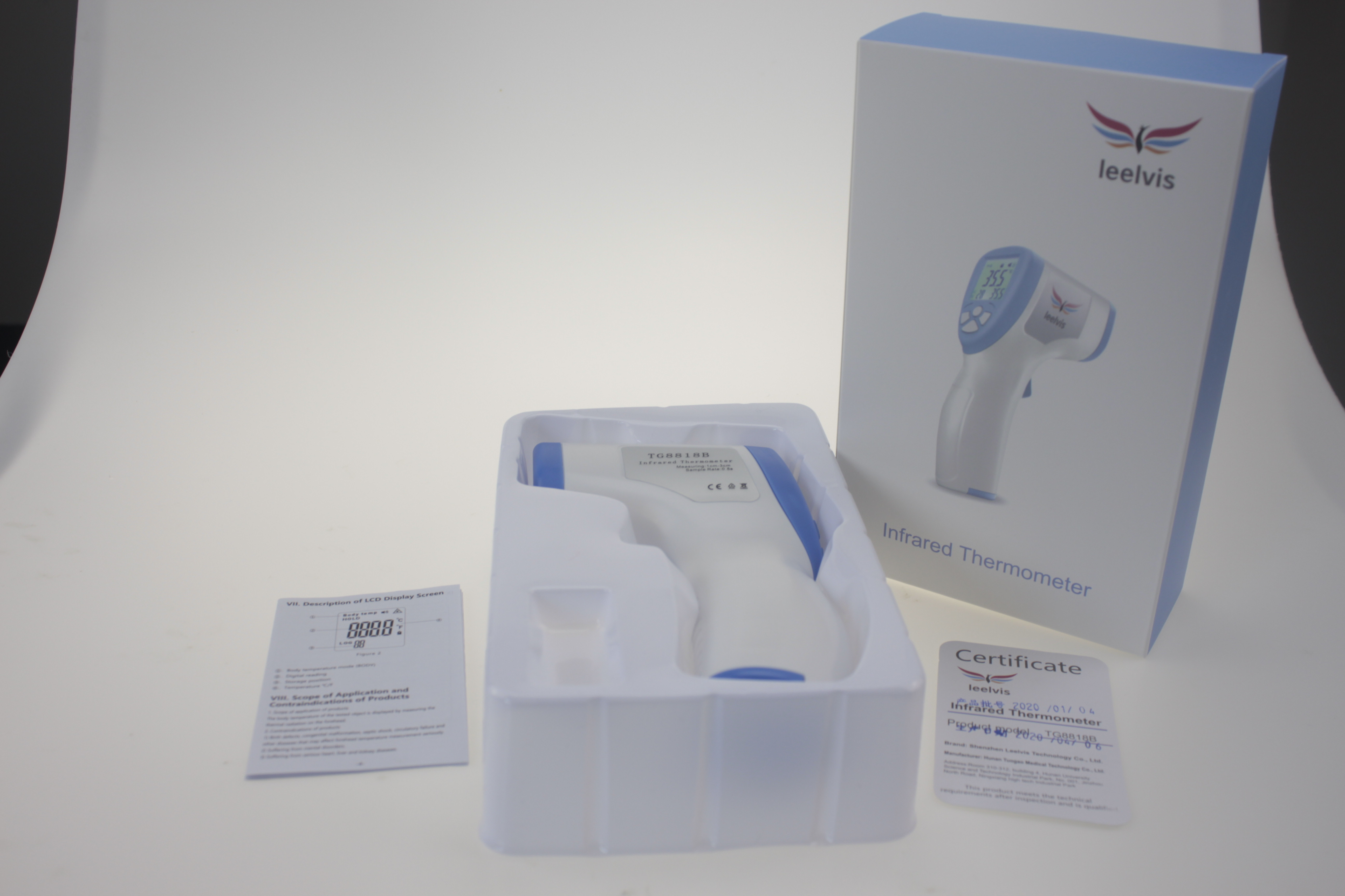 Low Price Medical LCD Display Non-Contact Digital Infrared Thermometer