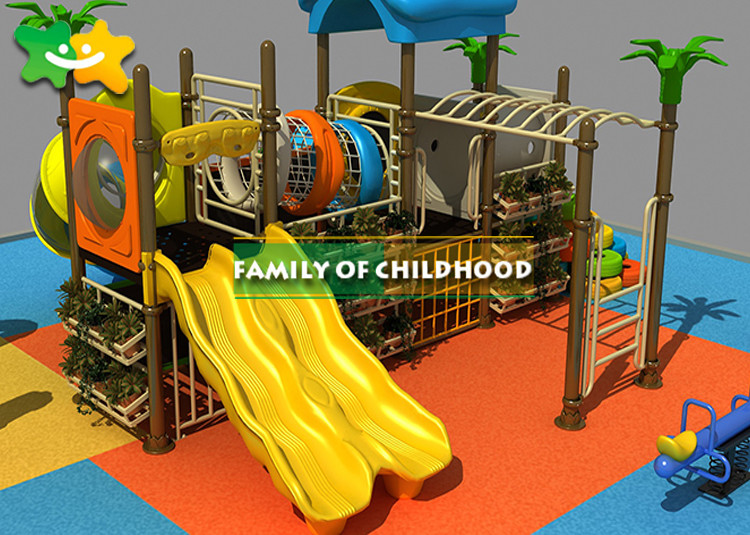 Large Area Kids Outdoor Playground Equipment Custom Size Long Life Without Sharp Edges