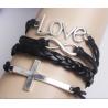 Buy cheap Multi strands “redeeming love” braided leather bracelets from wholesalers
