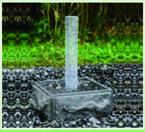 Decorative Feng Shui Cast Stone Garden Fountains With Crystal Glass Column