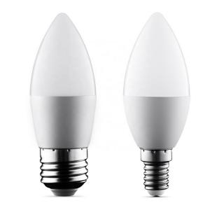 Buy cheap Aluminum C37 Bright Led Candle Bulb With White Housing And Tail product