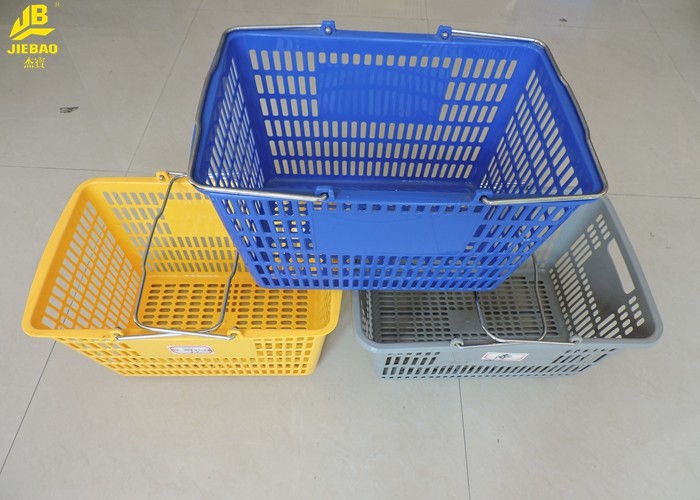 Gray Commercial Shopping Baskets , 48.5X33X28cm Shopping Baskets For Retail Stores