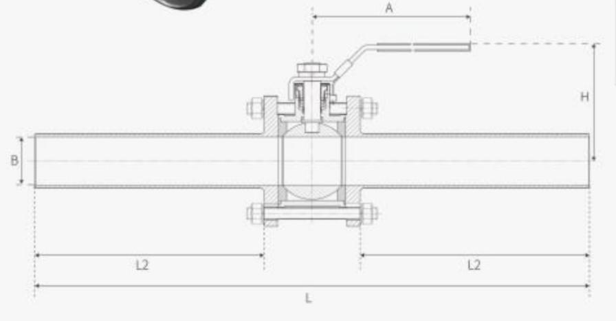 3PC Stainless Steel Ball Valve with Butt Weld